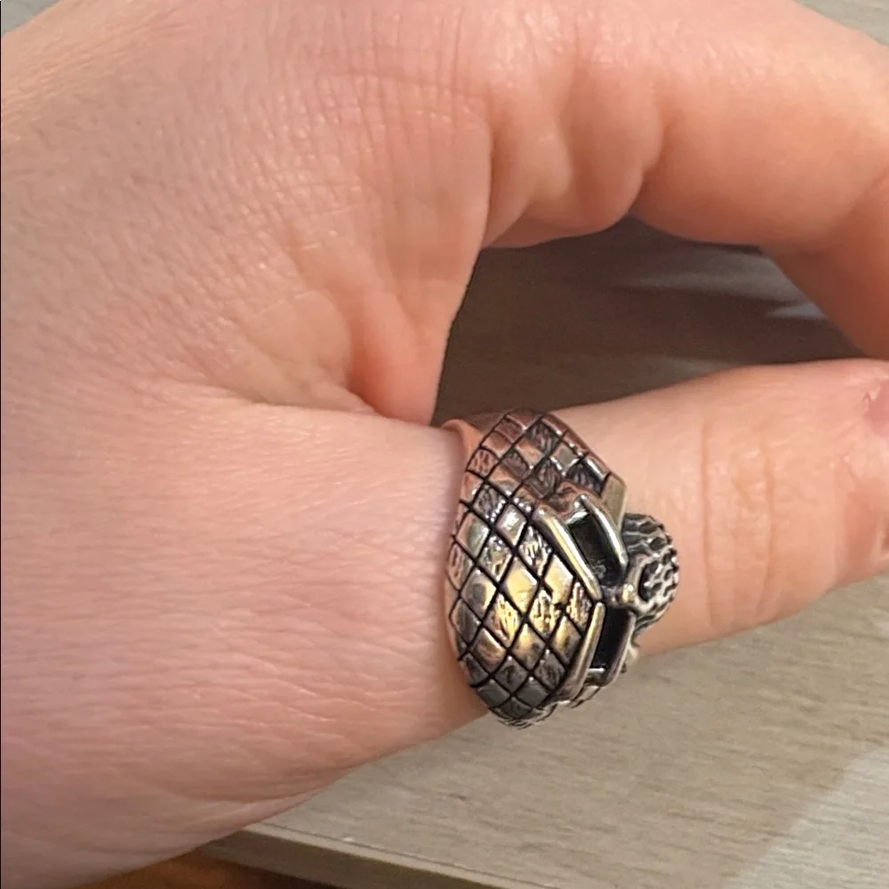 NWT 925 solid silver 8.5‎ gram skull ring size 10